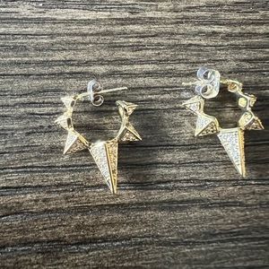 Melinda Maria Gabrielle Spiked Hoops